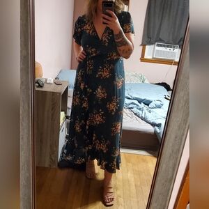 Xhilaration floral wrap dress